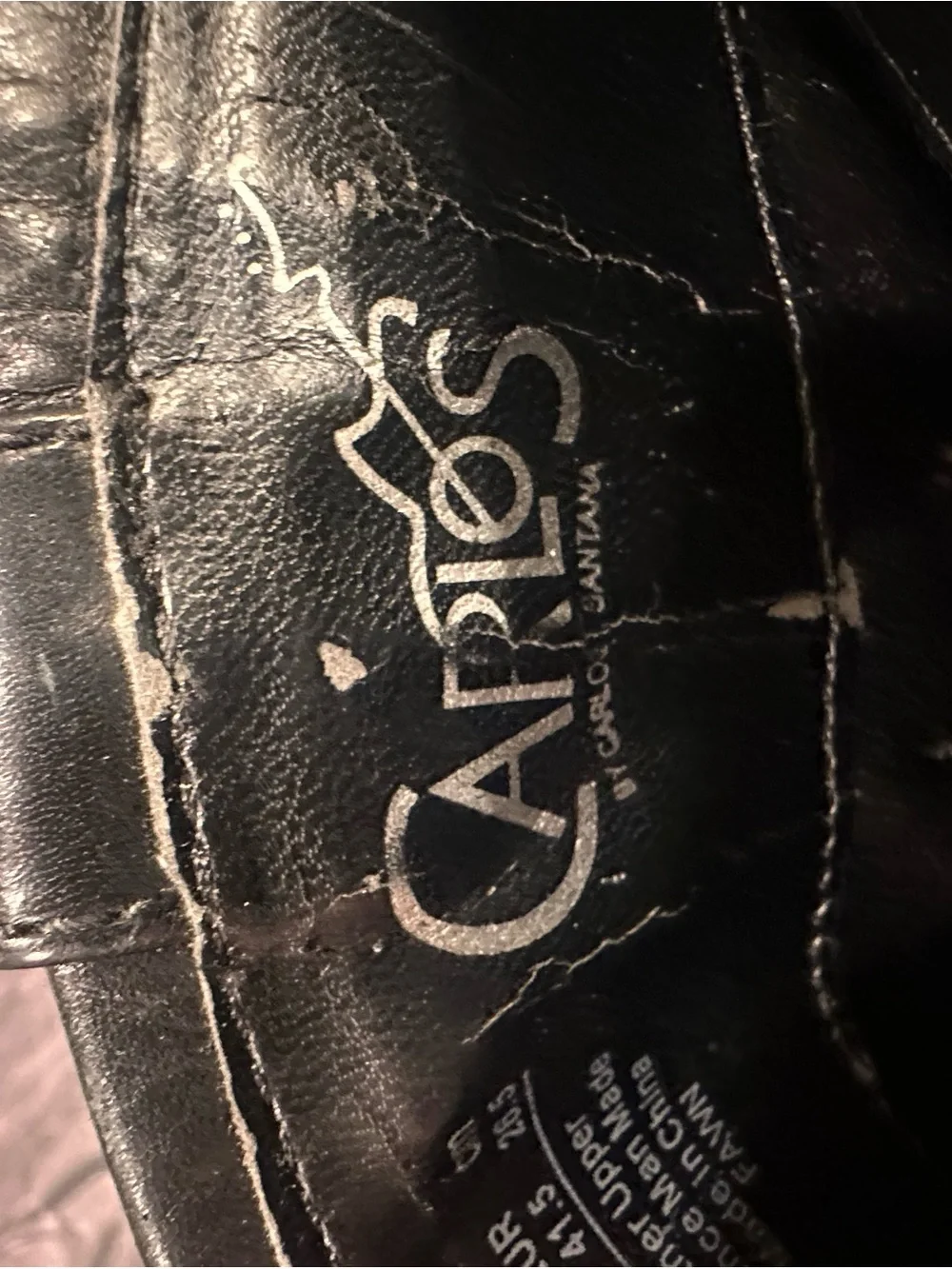 Carlos by Carlos Santana Black Lace-Up Mid-Calf Leather Boots